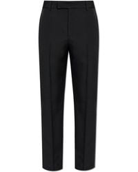 Versace - Creased Wool Trousers - Lyst