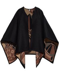 Ferragamo - Poncho With Decorative Pattern - Lyst