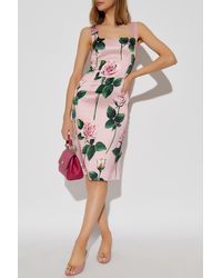 Dolce & Gabbana - Dress With Floral Pattern - Lyst