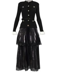 Self-Portrait - Two-Piece Dress With Pleated Skirt - Lyst