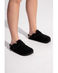 Birkenstock - Boston Shearling-Lined Suede Clogs - Lyst