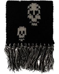 McQueen - Cotton Scarf With A Distinctive Skull Motif - Lyst