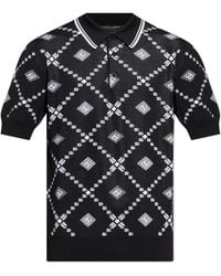 Dolce & Gabbana - Wool Polo Shirt With Logo - Lyst