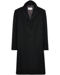Maison Margiela - Wool Coat With Raw-Edge Finish - Lyst