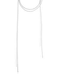 AllSaints - Necklace With Glass Pearls - Lyst