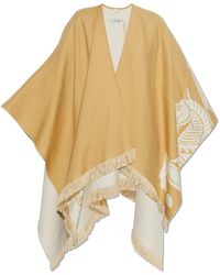 Burberry - Poncho With Logo - Lyst