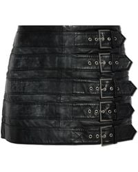 AllSaints - Leather Mini Skirt 'Betty' - Lyst