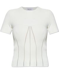 McQueen - T-Shirt With Decorative Knit - Lyst