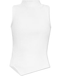 TOTEME - Ribbed Top With Asymmetric Hem - Lyst
