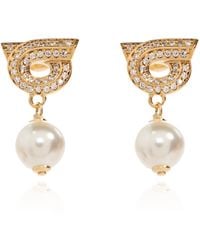 Ferragamo - Earrings With Logo - Lyst