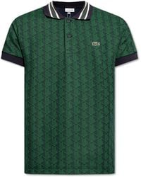 Lacoste - Jacquard Monogram Polo Shirt - Lyst