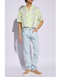 Versace - Silk Shirt With Short Sleeves - Lyst
