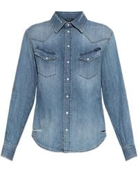 Dolce & Gabbana - Denim Shirt With 'Vintage' Effect - Lyst