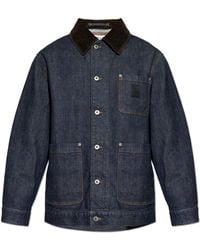 Loewe - Denim Jacket With Logo Patch - Lyst