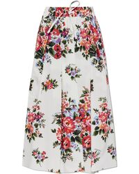 Dolce & Gabbana - Floral Motif Skirt - Lyst