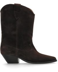 Isabel Marant - Suede Heeled Ankle Boots "Duerto" - Lyst