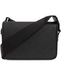 Gucci - Monogram-debossed Leather Cross-body Bag - Lyst