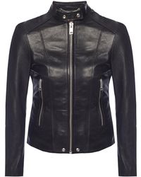 DIESEL Leather Jacket Black