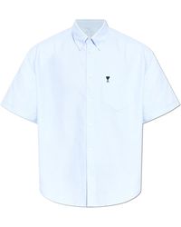 Ami Paris - Shirt With Embroidered Logo - Lyst