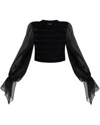 Balmain - Tweed Top - Lyst
