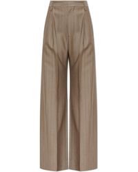 Victoria Beckham - Wool Trousers With Pleats - Lyst