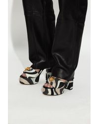 Kurt Geiger - Platform Sandals With Shimmering Sequins - Lyst