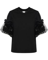 Comme des Garçons - T-Shirt With Decorative Ruffles - Lyst