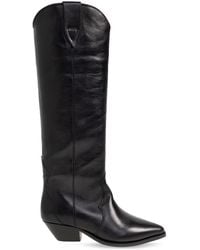 Isabel Marant - 'Denvee' Leather Heeled Boots - Lyst