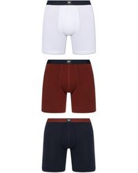 Emporio Armani - Three-Pack Of Cotton Boxers - Lyst