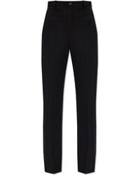 Balenciaga - Wool Pleat-front Trousers, - Lyst