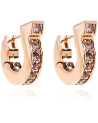 Ferragamo - Earrings With Shimmering Crystals - Lyst