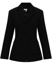 Loewe - Wool Blazer With Notch Lapels - Lyst