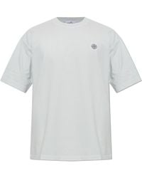 Stone Island - T-Shirt With Logo Patch - Lyst