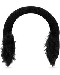 Moncler - Wool Earmuffs With A Logo Patch - Lyst