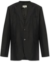 Maison Margiela - Wool Blazer With Open Lapels - Lyst