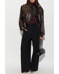 Gestuz - Leather Jacket 'Gzcesi' - Lyst