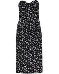 Dolce & Gabbana - Silk Dress With Floral Motif - Lyst