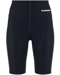 Jil Sander - Short Leggings With Logo - Lyst
