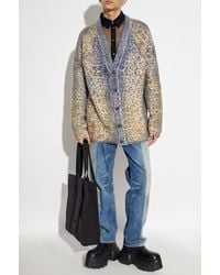 DIESEL - Cardigan With Animal Motif K-Penros-A - Lyst