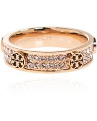 Tory Burch - Ring With Shimmering Crystals - Lyst
