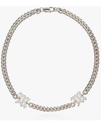 MISBHV - Silver Choker With Logo, - Lyst