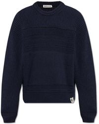 Bally - Cotton Sweater With Logo Patch - Lyst