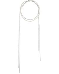 AllSaints - Necklace With Glass Pearls - Lyst
