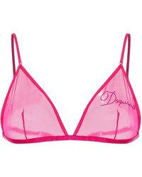 DSquared² - Bra With Sequin Logo - Lyst