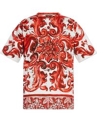 Dolce & Gabbana - T-Shirt With "Majolica" Print - Lyst