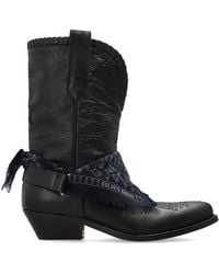 Golden Goose - Heeled Ankle Boots 'Wish Star Low With Threads And Stra' - Lyst