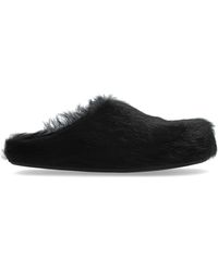 Marni - Fur-Trimmed Slides - Lyst