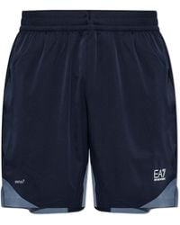EA7 - Shorts With Printed Logo - Lyst