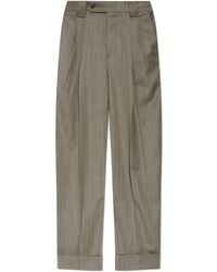 Versace - Wool Trousers With A Striped Pattern - Lyst