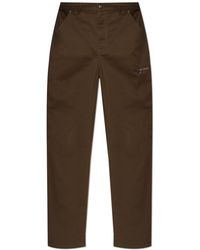 Moncler - Trousers With Logo Patch - Lyst